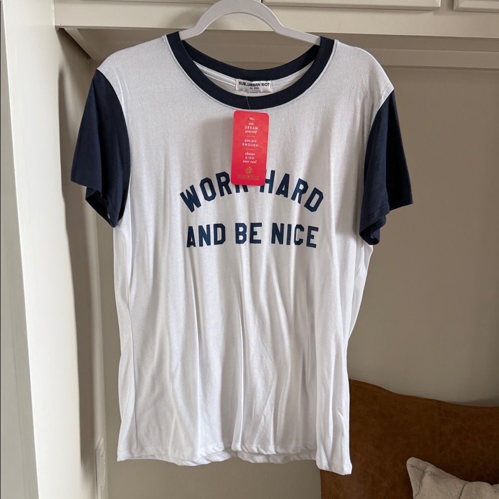 Sub_Urban Riot White and Black Short Sleeve Tee